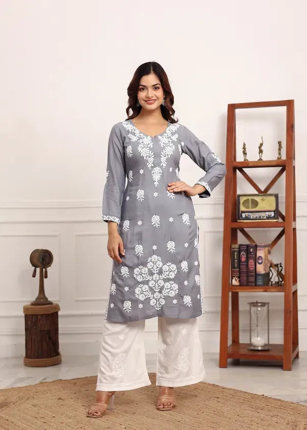 Grey_Ladies_Kurti_Set_Buy_Ladies_Kurti_Set_Online_In_India