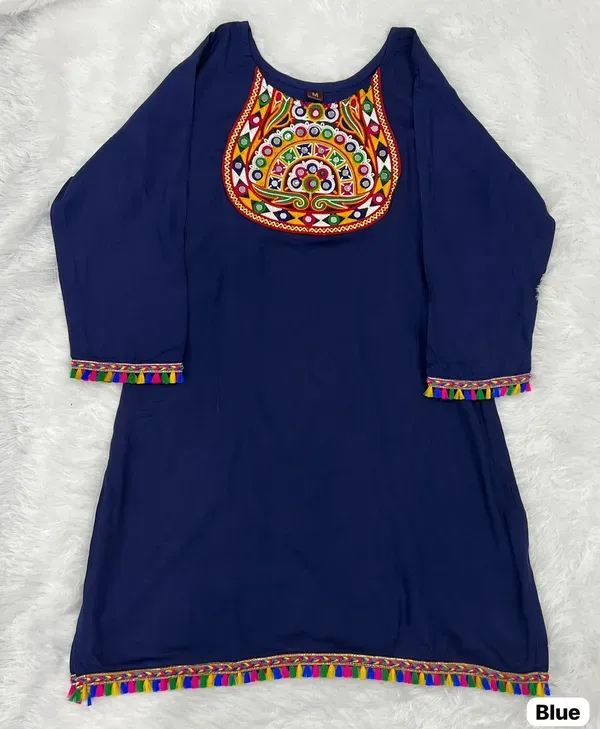 Blue_Navratri_Short_Kurtis