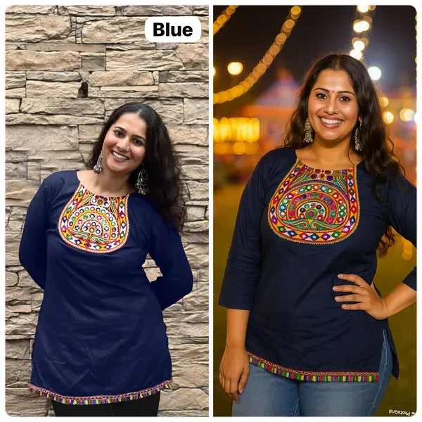Blue_Navratri_Short_Kurtis