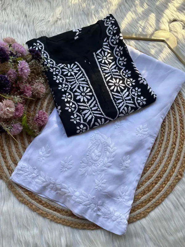 Black_Premium_Rayon_Kurti_With_Palazzo_Set