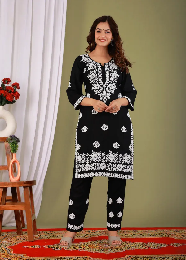 Black_Exclusive_Modal_Kurti_With_The_Plazzo_Chikankari_Fabric_For_Women