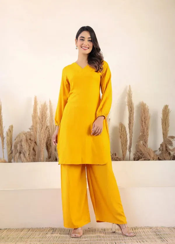 Yellow_Rayon_Chikankari_Kurta_Palazzo_Set_For_Women
