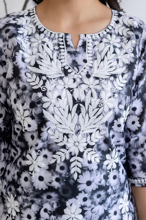 Black_Original_Chikankari_Kurties_With_Mulmul_Cotton_Plazzo