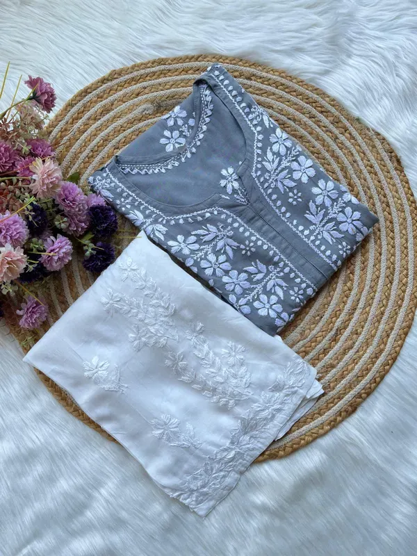 Grey_Rayon_Kurti_And_Plazzo_Set_For_Women