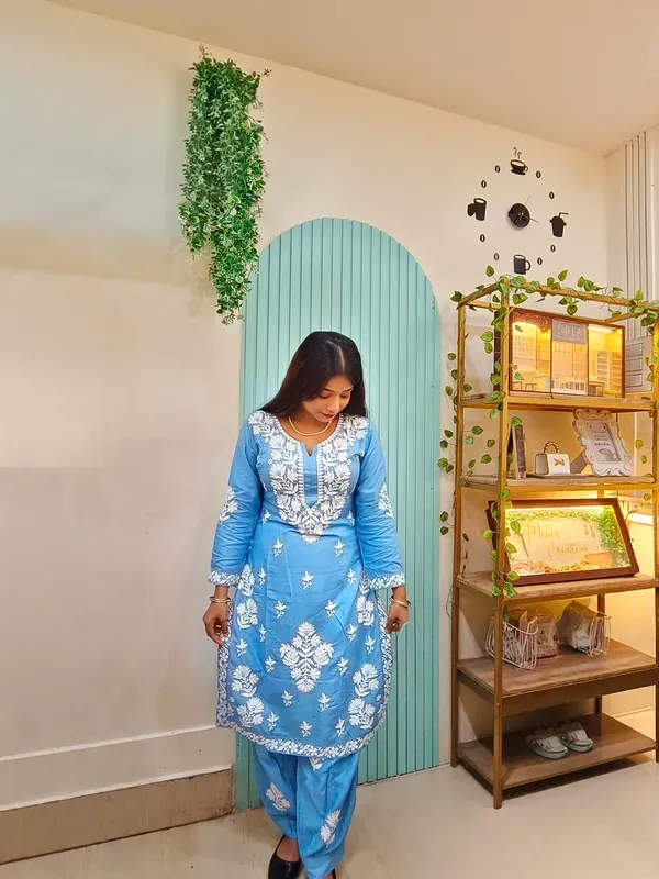 D_Sky_Chikankari_Reyon_Kurti_With_Afgani_Salwar_Suit