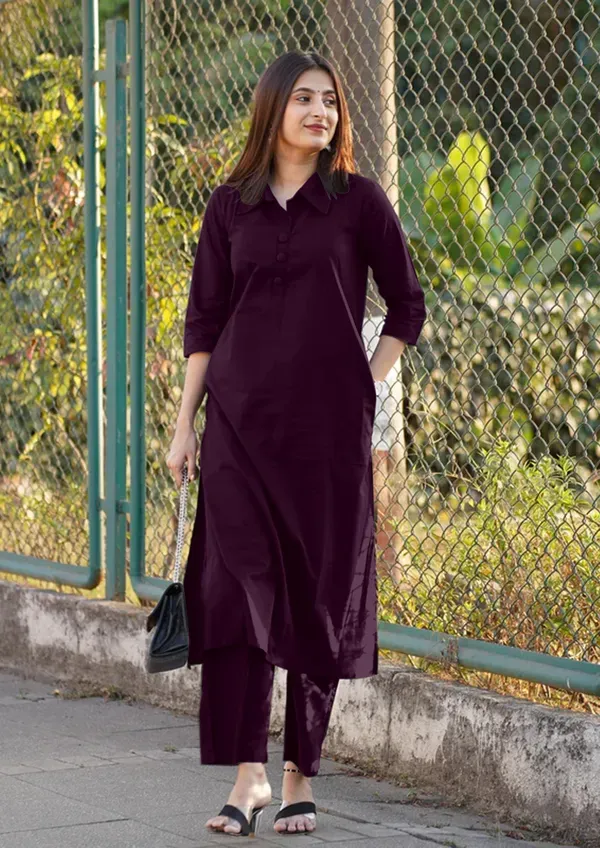 Wine_Pant_Suit_Set_For_Women
