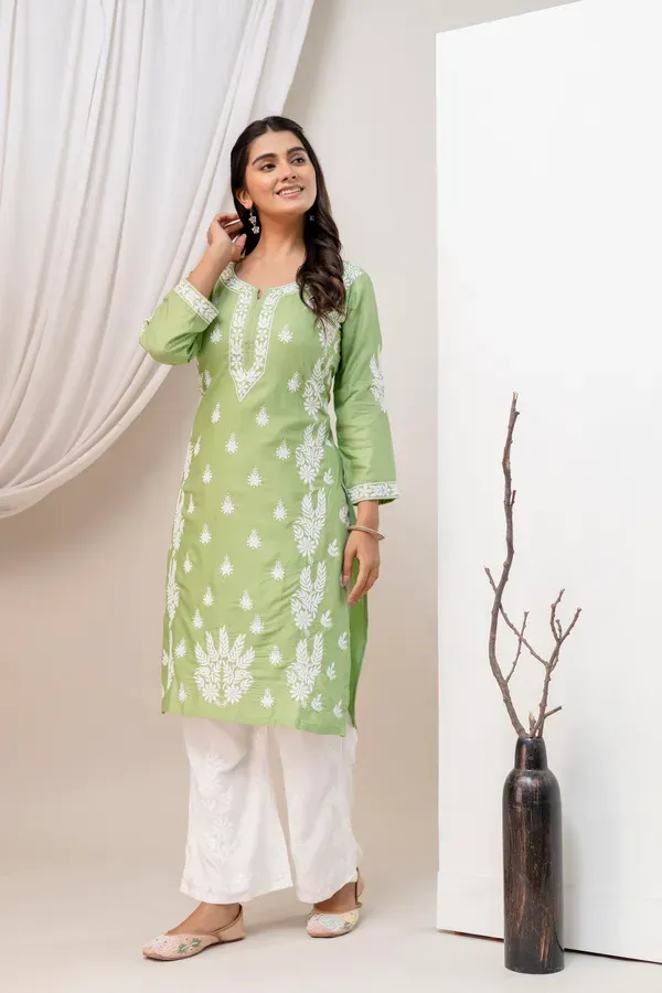 Pista_Women_Embroidered_Chikankari_Modal_Kurta_Set