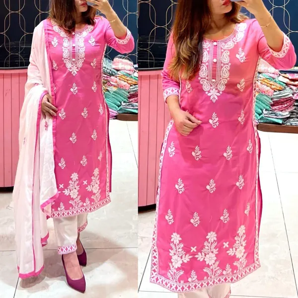 Pink_Women_S_Rayon_Embroidered_Kurta_Pant_With_Dupatta_Set