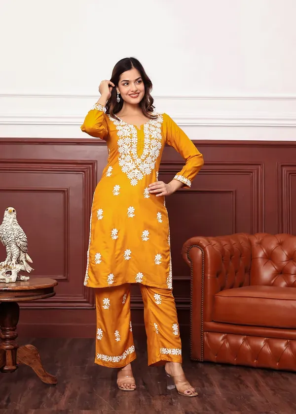 Yellow_New_Colours_In_Our_Best_Seller_Chikankari_Plazzo_Set
