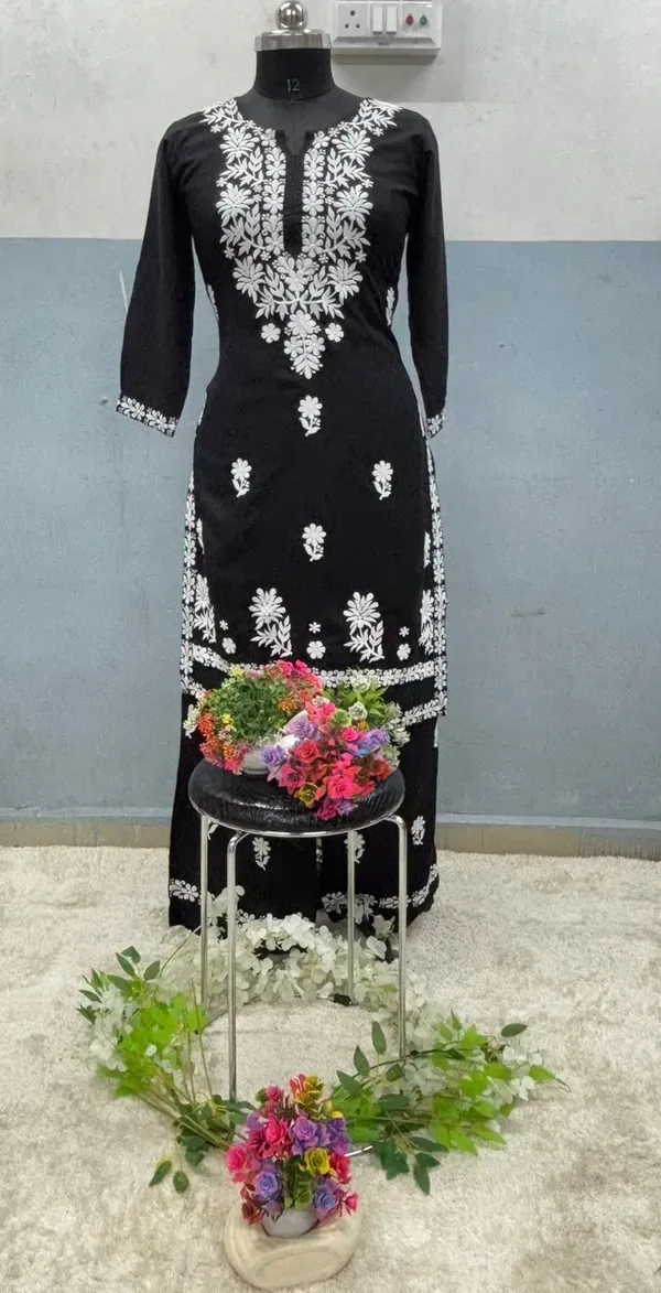 Black_Chikankari_Kurtis_For_Women