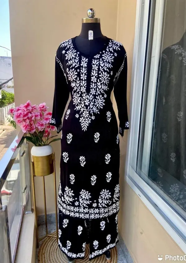 Black_Chikankari_Kurtis_For_Women