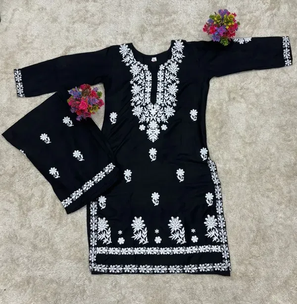 Black_Chikankari_Kurtis_For_Women