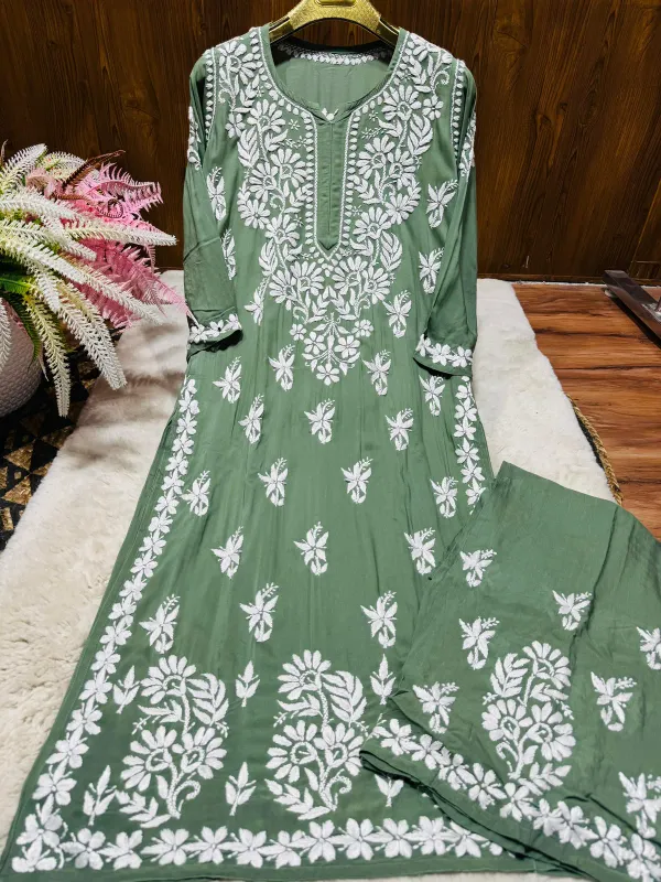 Pista_Chikankari_Beautiful_Heavy_Work_Rayon_Plazzo_Set