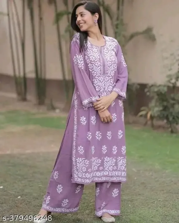 Pyazi_Chikankari_Kurtis_For_Women