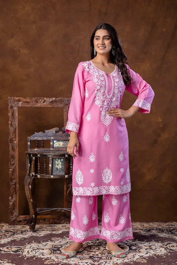 Pink_Women_S_Elegent_Kurti_Set_Kurti_Plazo_Set