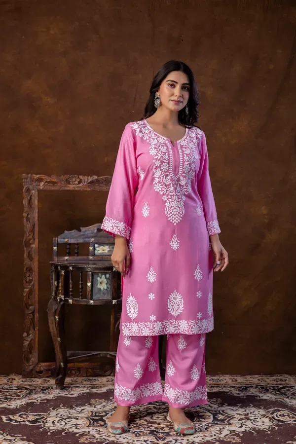Pink_Women_S_Elegent_Kurti_Set_Kurti_Plazo_Set