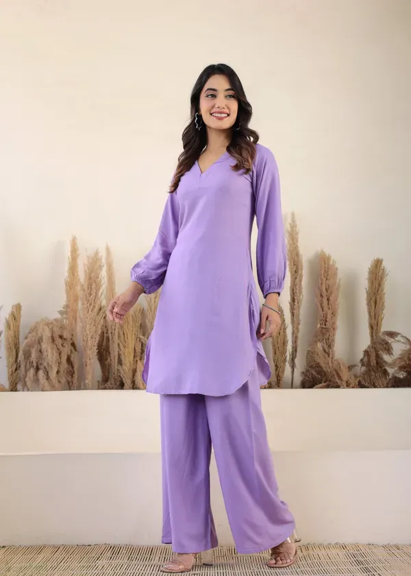 Light_Purple_Rayon_Chikankari_Kurta_Palazzo_Set_For_Women