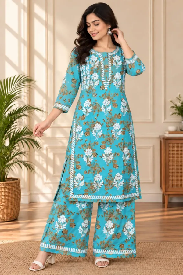 Pool_Mulmul_Cotton_Printed_Chikankari_Kurta_And_Plazzo_Set