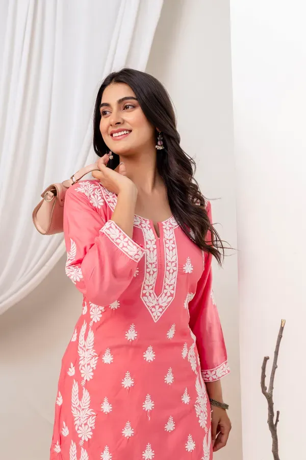 Coral_Women_Embroidered_Chikankari_Modal_Kurta_Set
