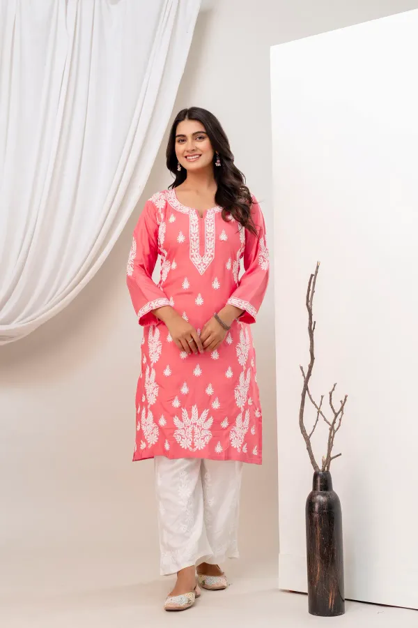 Coral_Women_Embroidered_Chikankari_Modal_Kurta_Set