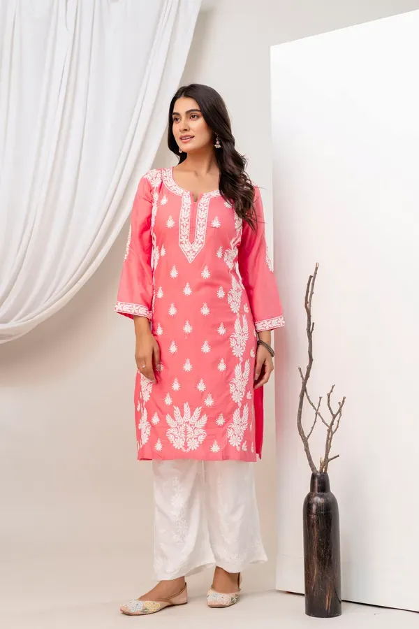 Coral_Women_Embroidered_Chikankari_Modal_Kurta_Set