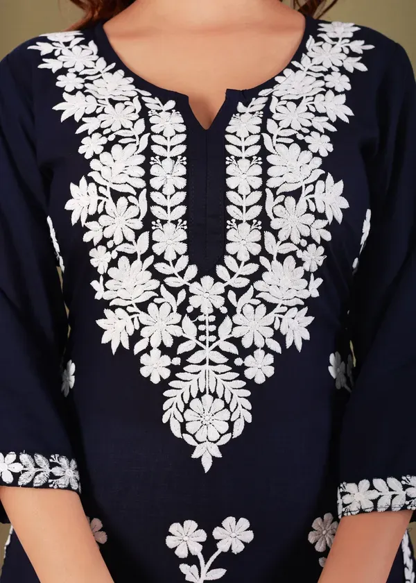 Nevy_Blue_Primum_Modal_Kurta_For_Women