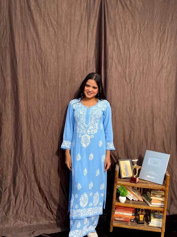 D_Sky_Chikankari_Straight_Kurta_Palazzo_Set_Readymade_For_Women