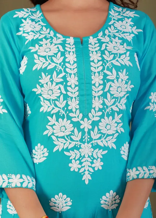 Firoji_Exclusive_Modal_Kurti_With_The_Plazzo_Chikankari_Fabric_For_Women