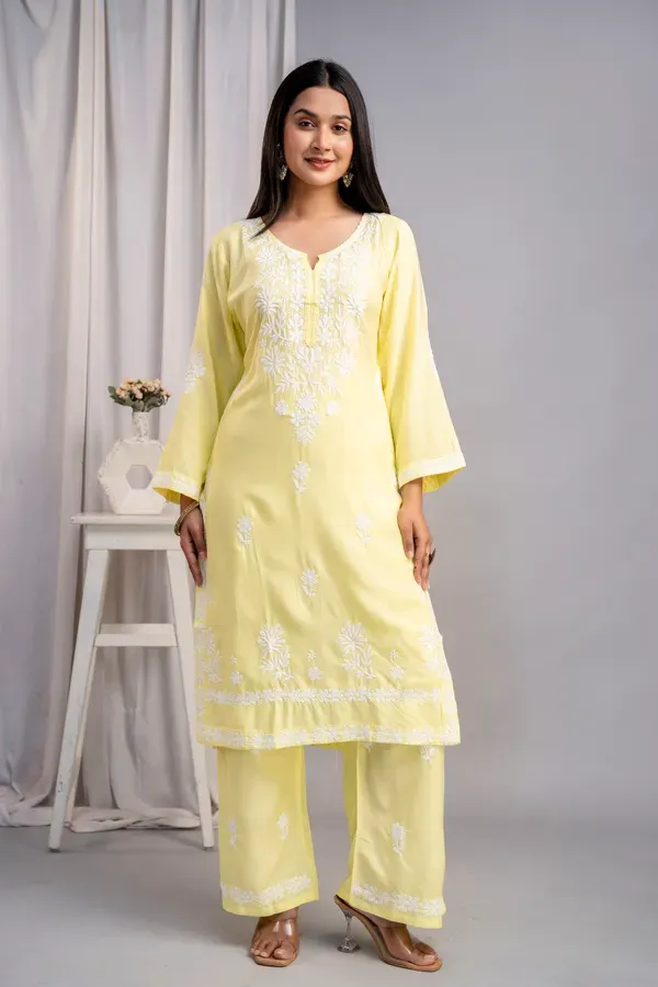 Lemon_Women_S_Exclusive_Kurti_Palazzo_Set_On_Pure_Rayon_Fabric_Chikan_Sui
