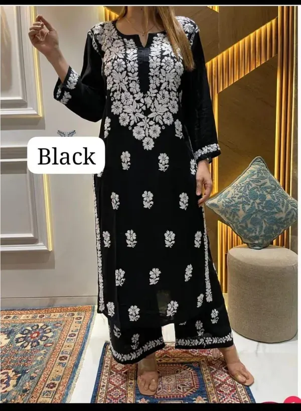 Black_Regular_Kurta_Set_For_Women