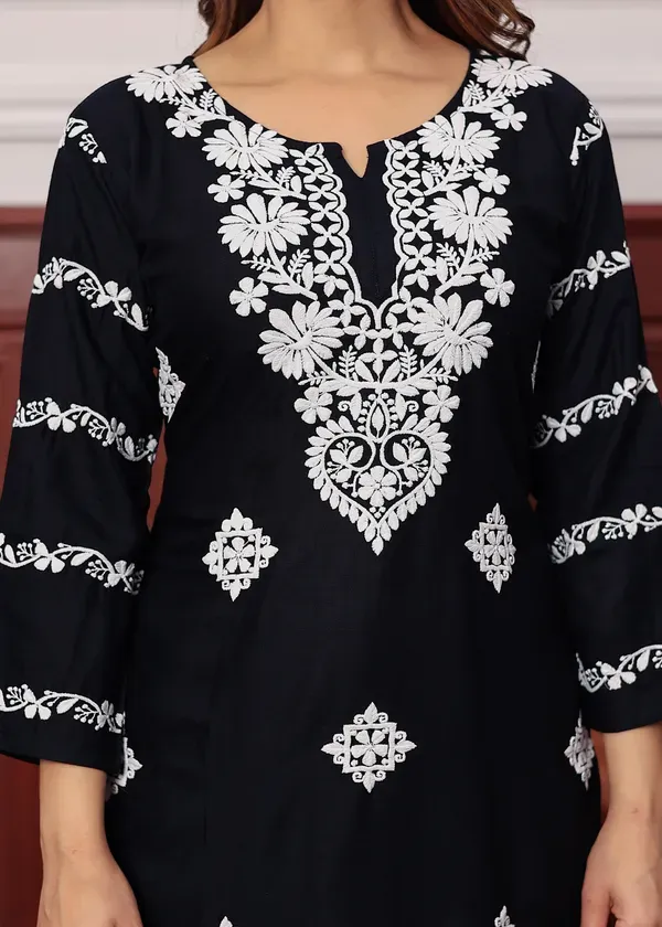 Black_Women_S_Rayon_Chikankari_Work_Straight_Kurta_Palazzo_Set_For_Women