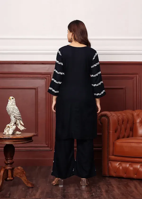 Black_Women_S_Rayon_Chikankari_Work_Straight_Kurta_Palazzo_Set_For_Women