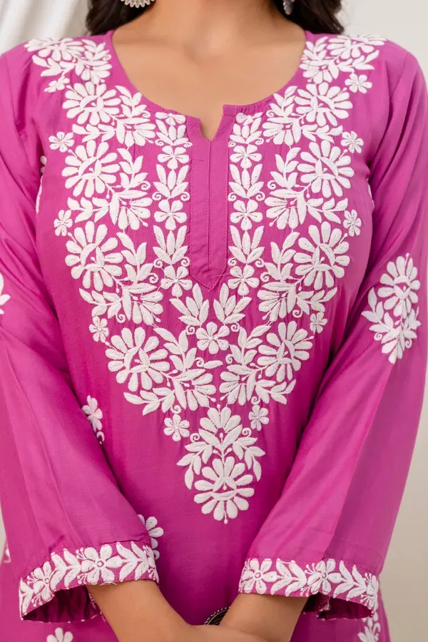 Magenta_Trendy_Kurti_Set_For_Women