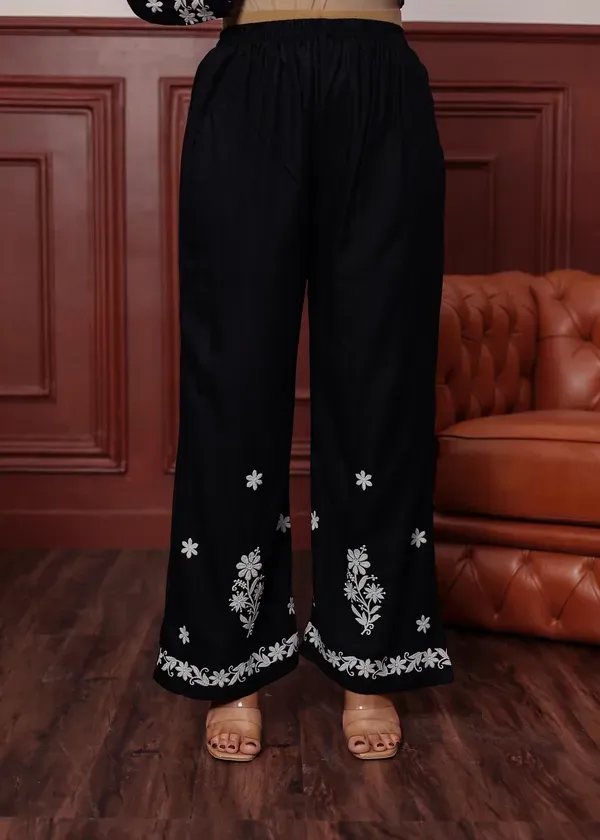Black_Premium_Rayon_Kurti_Plazo_Set
