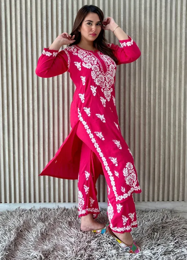 D_Pink_Chikankari_Beautiful_Heavy_Work_Rayon_Plazzo_Set