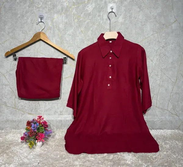Maroon_Premium_Co_Ord_Set_For_Women