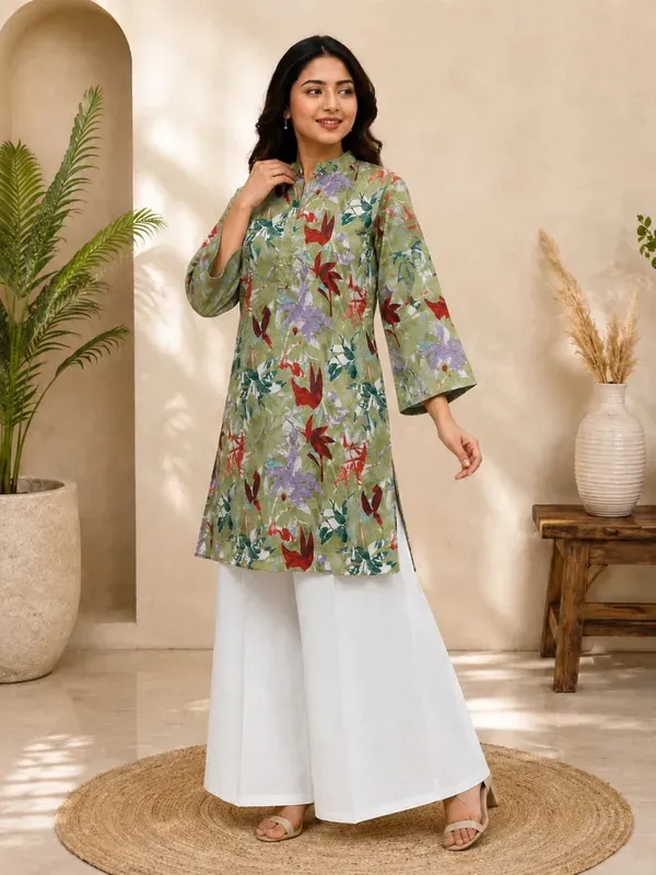 Green_Feastive_Special_Cotton_Print_Straight_Co_Ord_Set