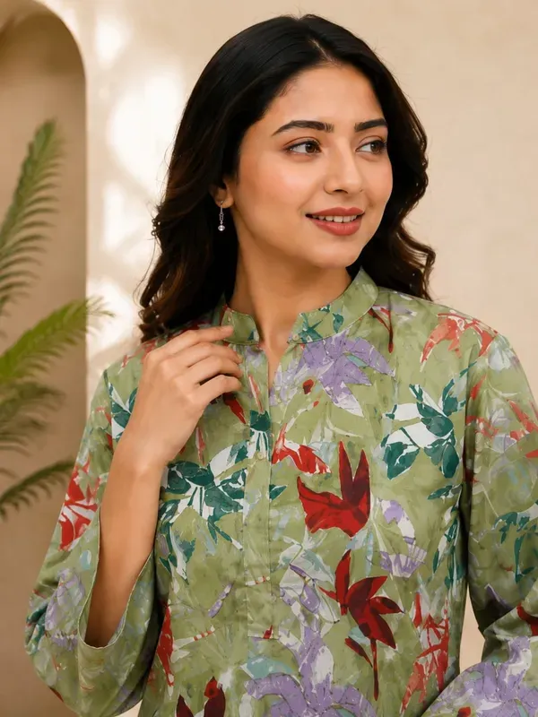 Green_Feastive_Special_Cotton_Print_Straight_Co_Ord_Set