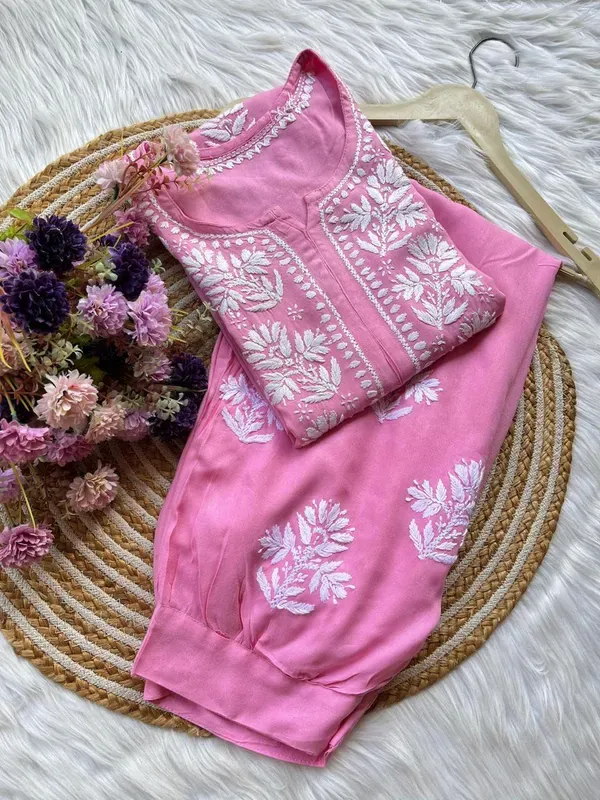 Baby_Pink_Chikankari_Reyon_Kurti_With_Afgani_Salwar_Suit
