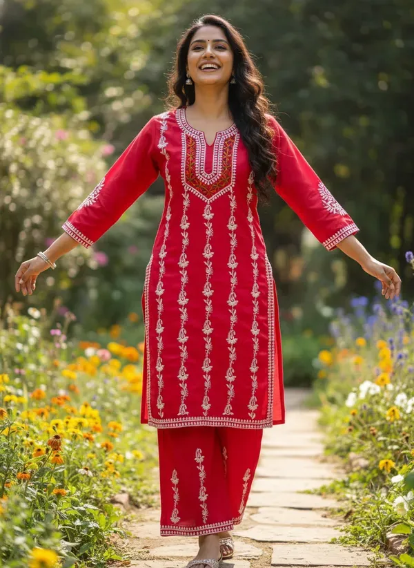 Gajari_Elegant_Chikankari_Kurta_With_Palazzo