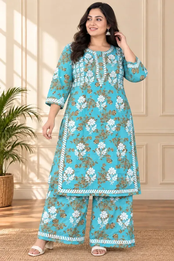 Pool_Cotton_Printed_Chikankari_Kurta_And_Plazzo_Set