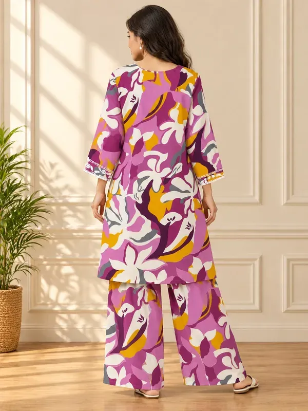 Multi_Trendy_Printed_Cotton_Kurta_Plazzo_Set