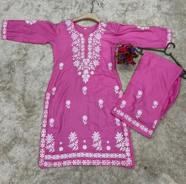 Pink_Chikankari_Kurtis_For_Women