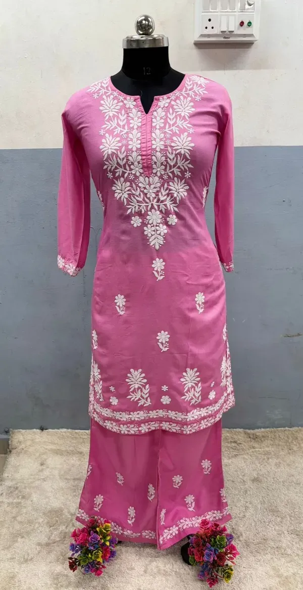 Pink_Chikankari_Kurtis_For_Women