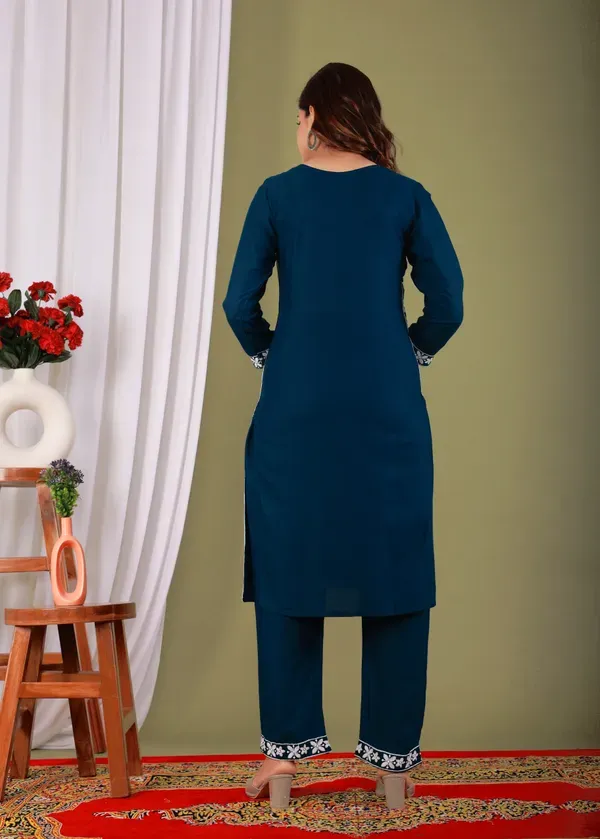 Dark_Blue_Rayon_Embroidered_Kurta_Pant_With_Dupatta_Set_For_Women