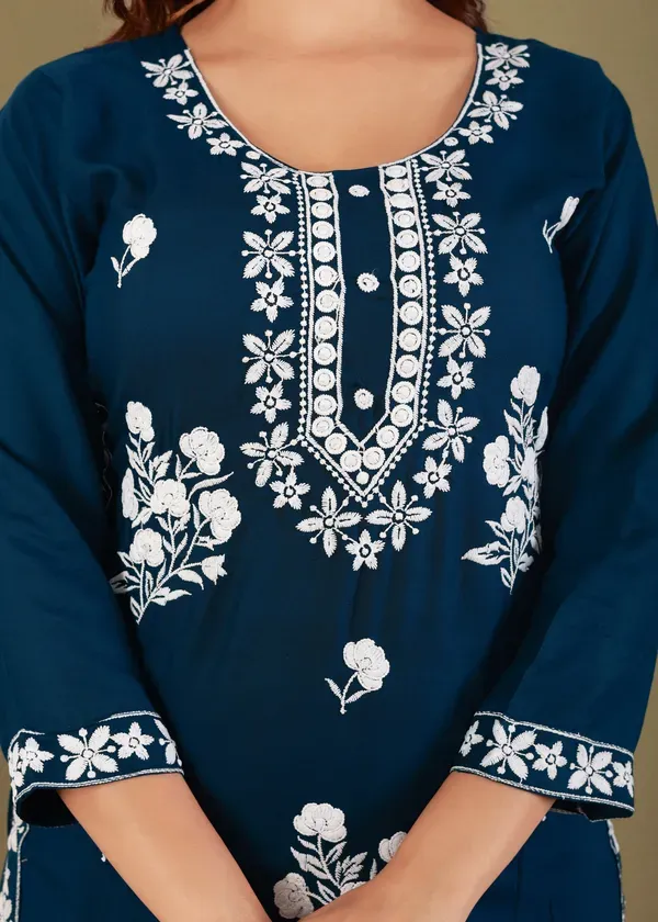 Dark_Blue_Rayon_Embroidered_Kurta_Pant_With_Dupatta_Set_For_Women