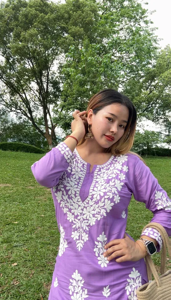 Light_Purple_Rayon_Cotton_Chikankari_Kurta_With_Palazzo_For_Women