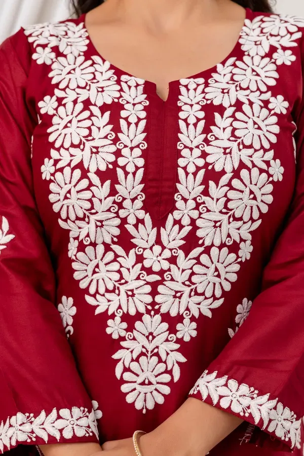 Maroon_Trendy_Kurti_Set_For_Women