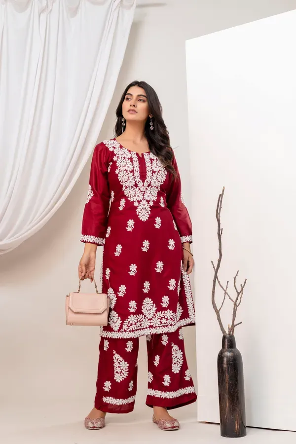 Maroon_Trendy_Kurti_Set_For_Women