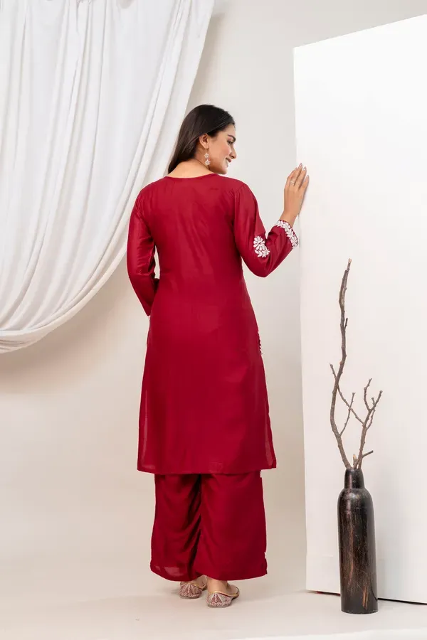 Maroon_Trendy_Kurti_Set_For_Women